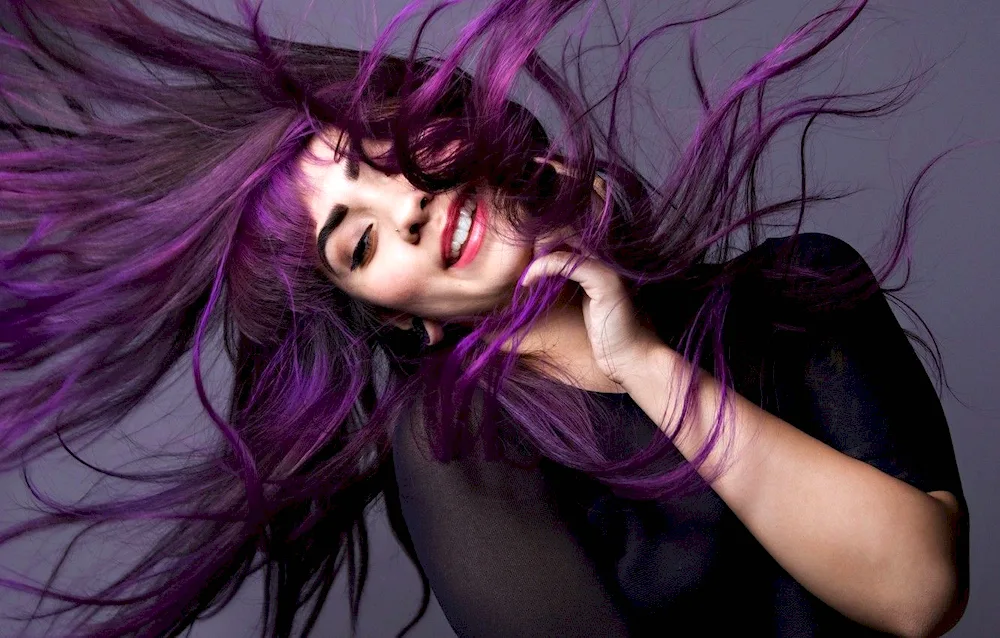 Vicka Toria with Violet hair