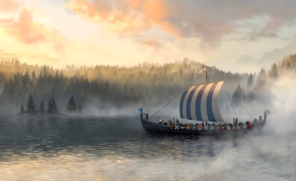 Vikings battle drakar