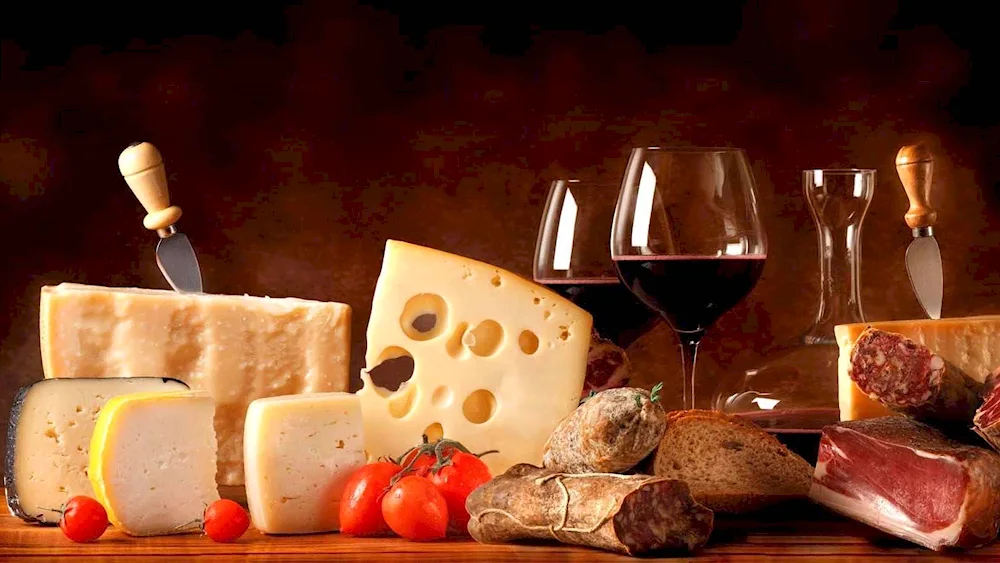 Bread cheese wineYalta Intourist