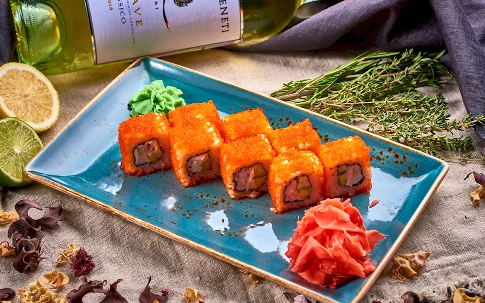 Wine sushi wallpaper