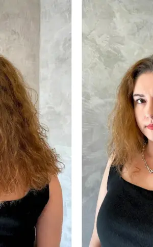 Curly porous hair