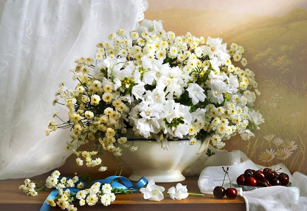 Field flowers in a vase