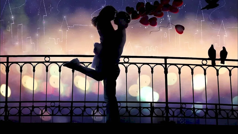 Loving at sunset