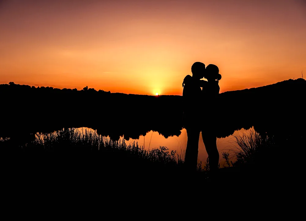 Lovers at sunset