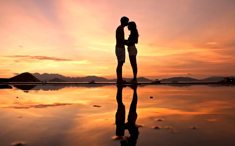 Lovers at sunset