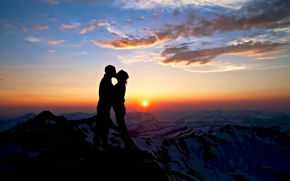 Lovers at sunset