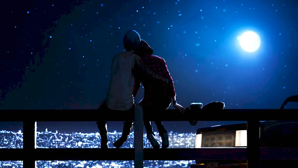 Two by the moon