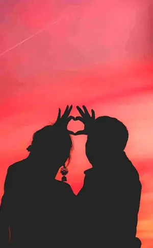 Loving silhouette