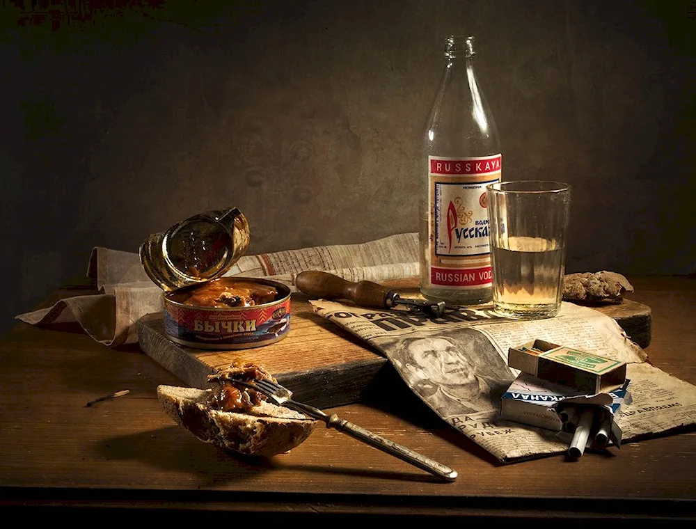 Vodka still life