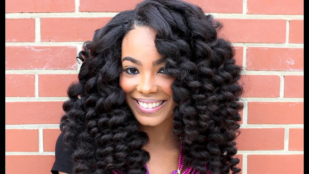 Waterfall curls Afro