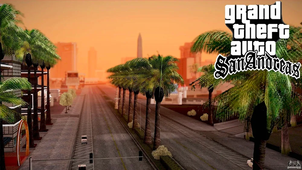 Los Santos palm trees