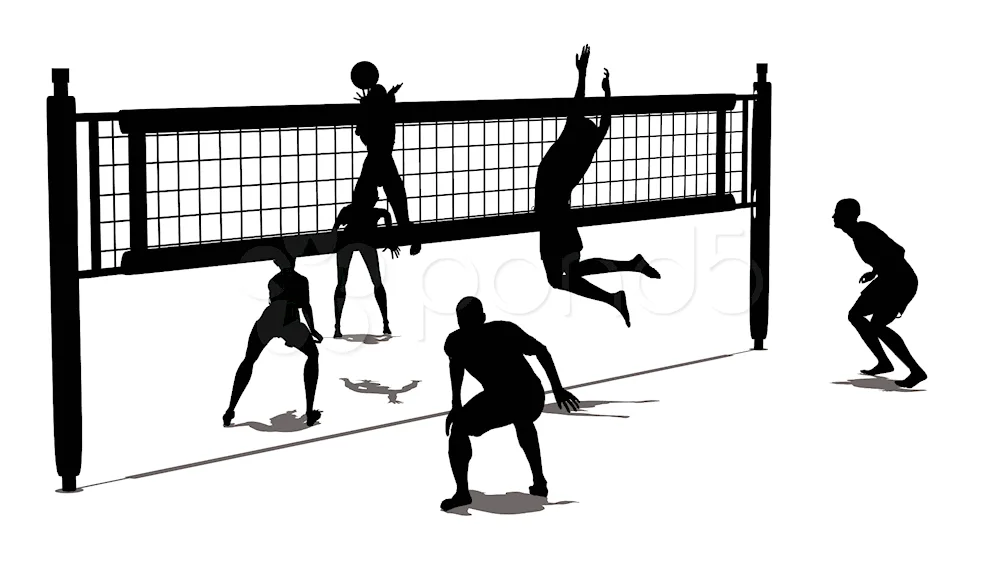 Volleyball on white background