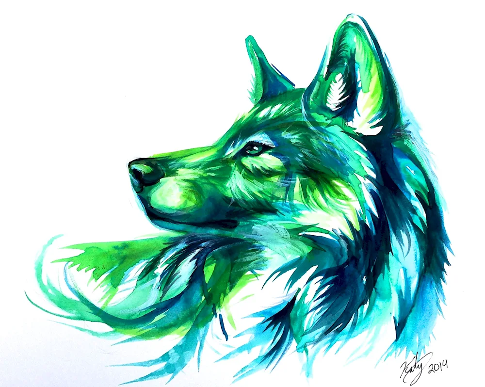 Wolf drawing