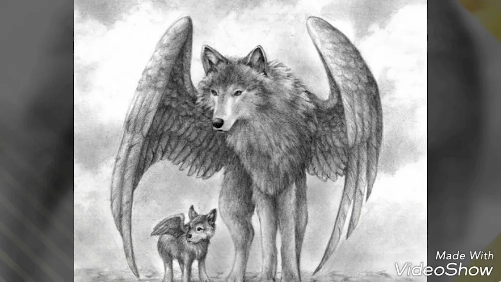 Wolf drawing