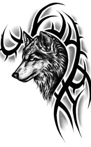 Wolf tattoo sketch