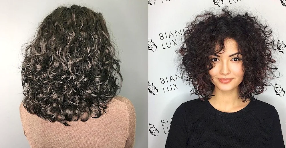 Wavy curls. Bio curl bob