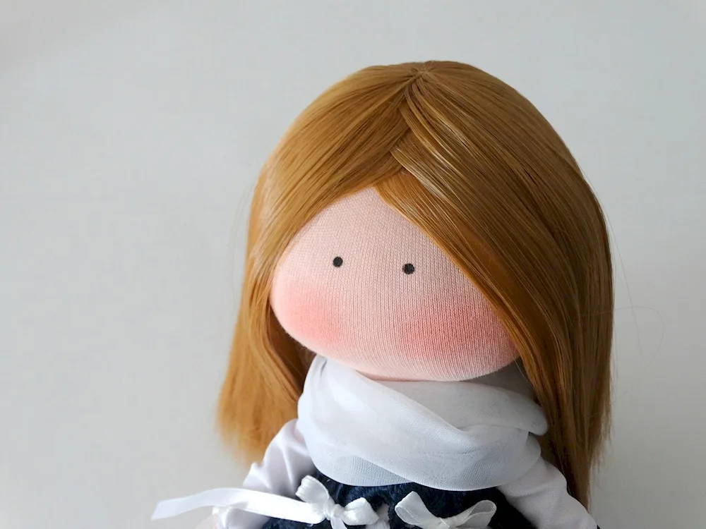 Hair for textile dolls