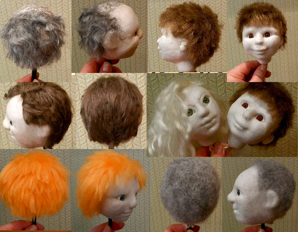 Hair for felted dolls