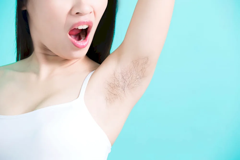 Sweaty armpits of women