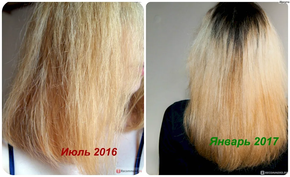 Colouring blonde hair into red