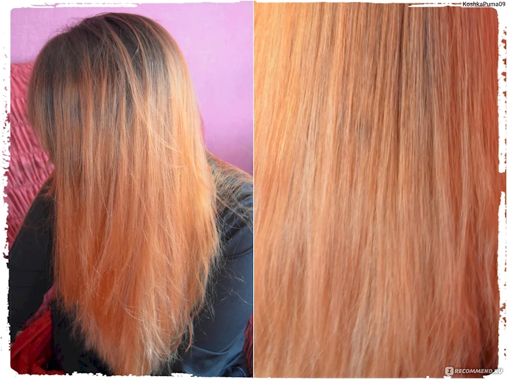 Blonde hair after washing out