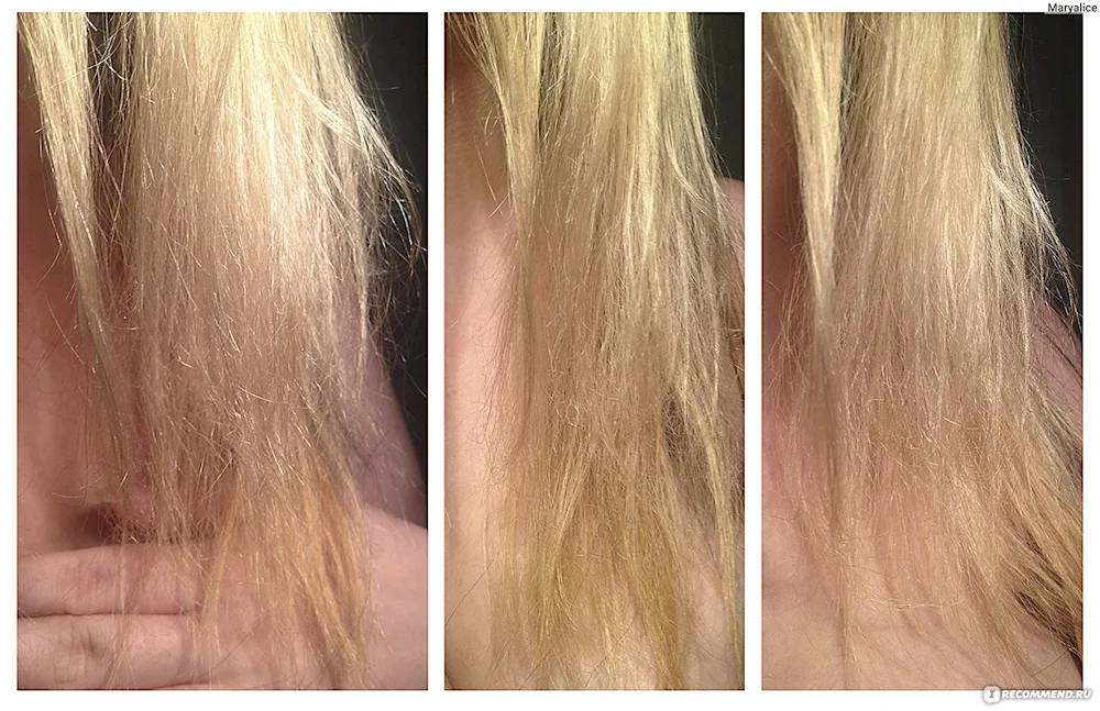 Hair after bleaching