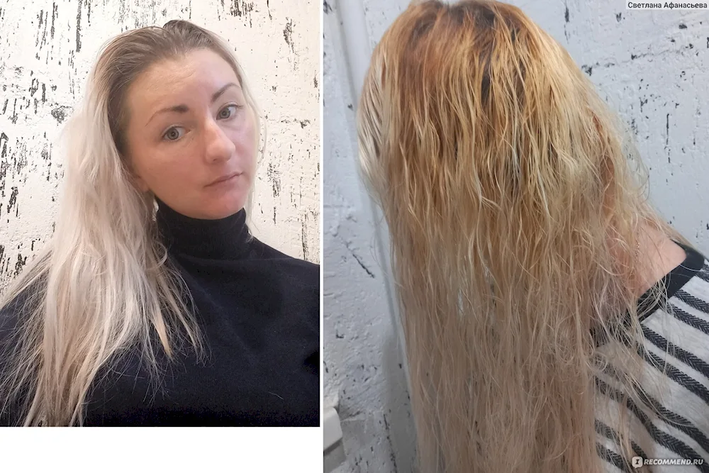 Hair after bleaching