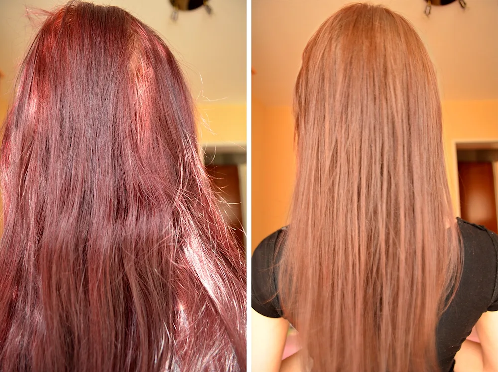 Hair after flushing