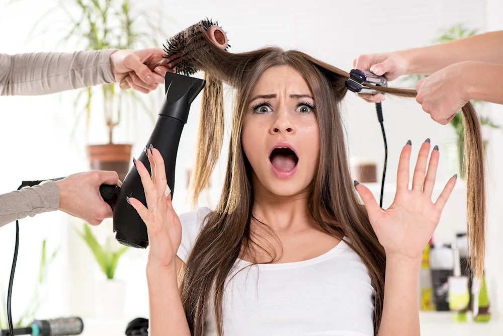 Before and after hair extensions