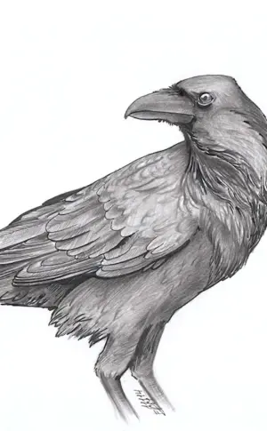 Crow drawing