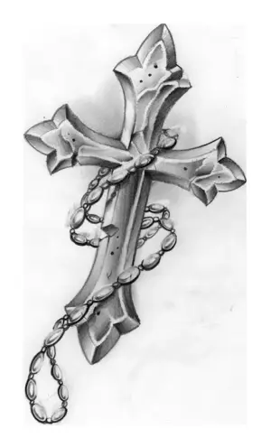 Eight-pointed Orthodox Cross Tattoo