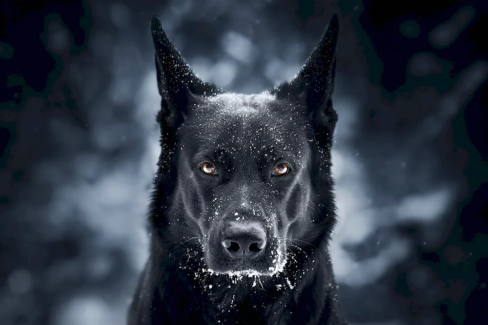 German shepherd black