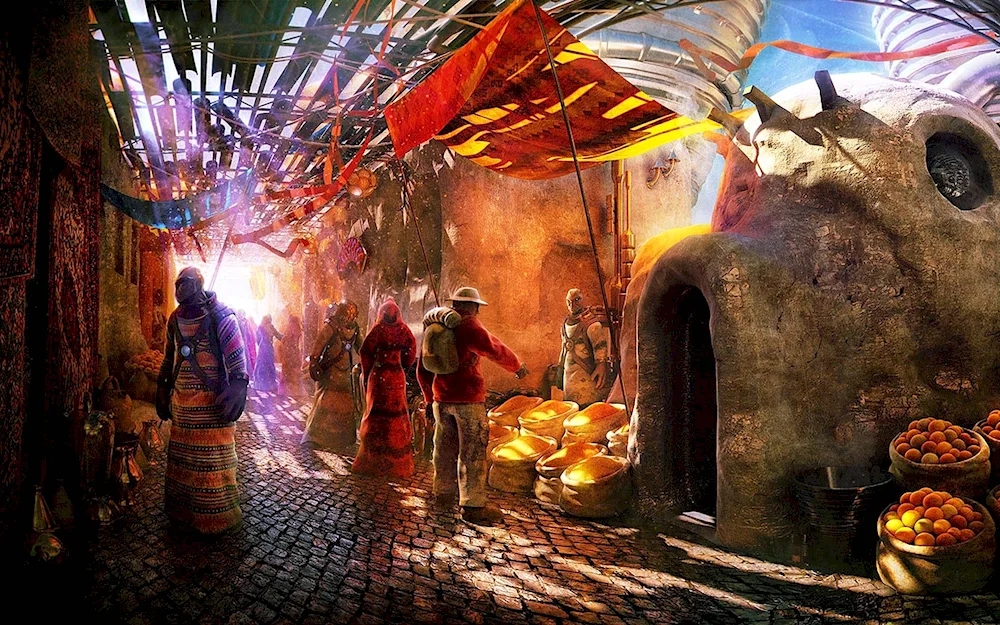 Eastern Bazaar concept art