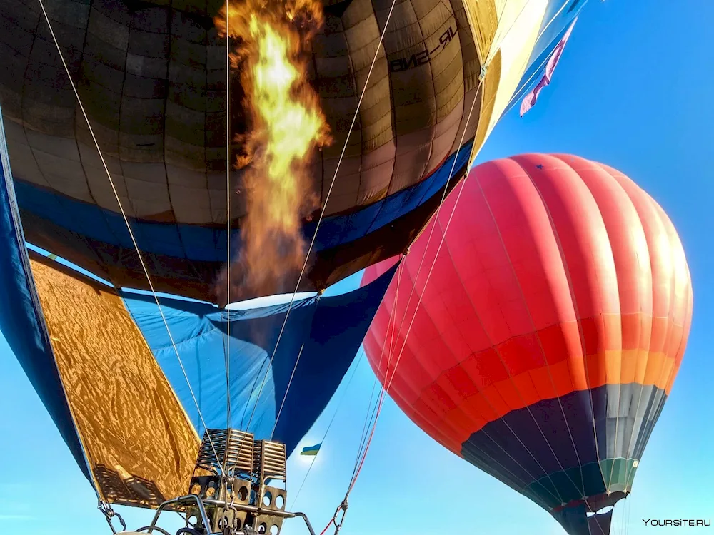 Balloon basket from inside