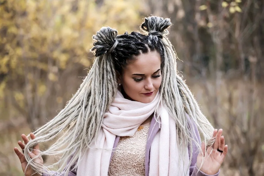 Braided dreadlocks.