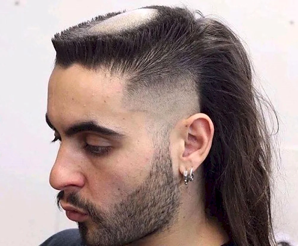 Barbershop haircut undercut