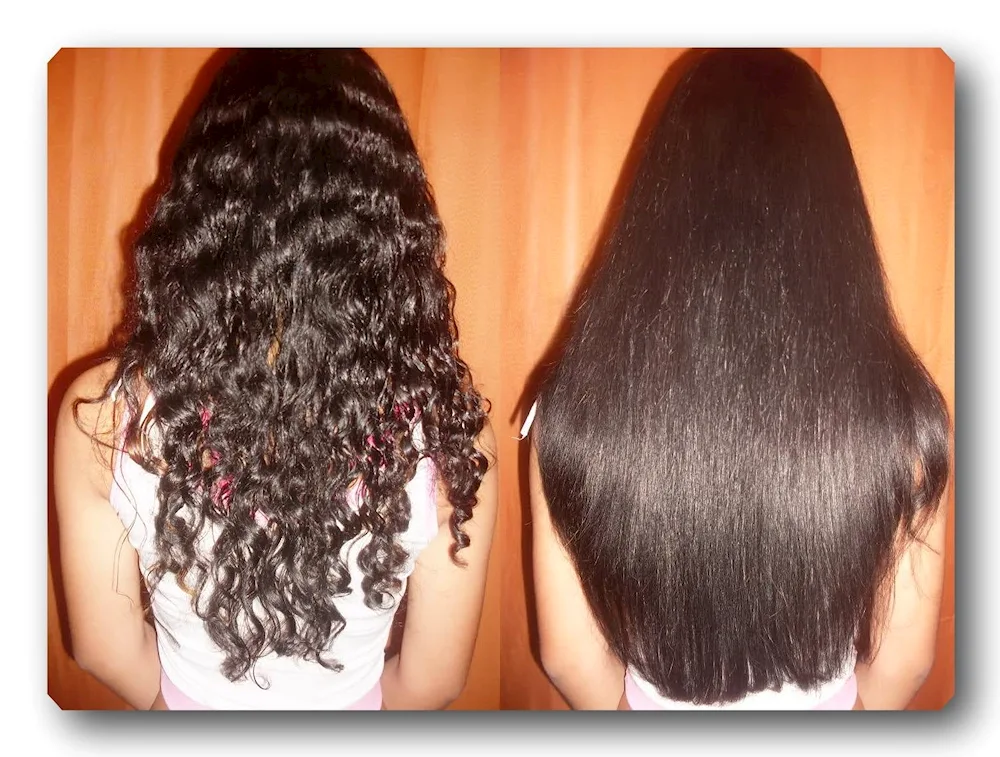 Keratin straightening for curly hair