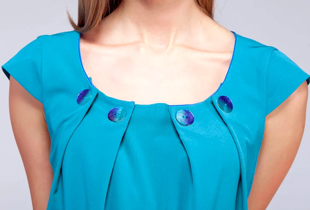 V shaped neck with 1x1 elastic band