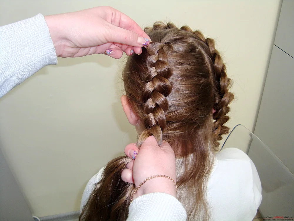 French braid plaiting diagram
