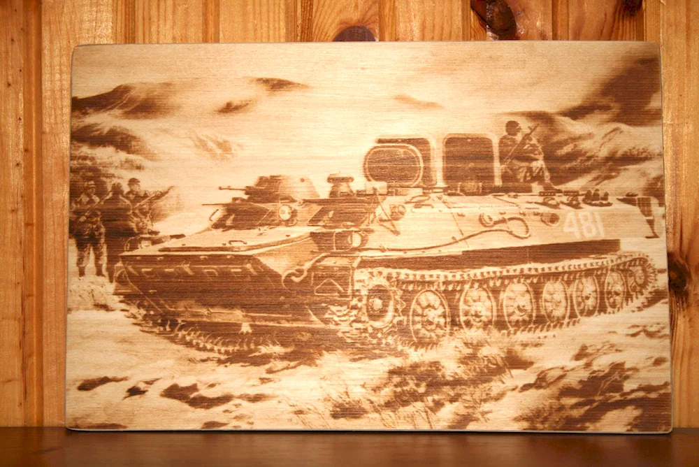 Wooden burning on plywood