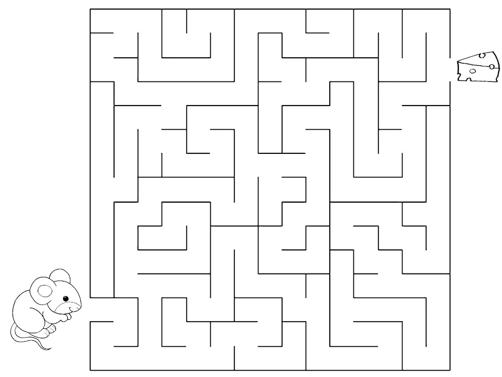 Labyrinth task for 5-6 years old