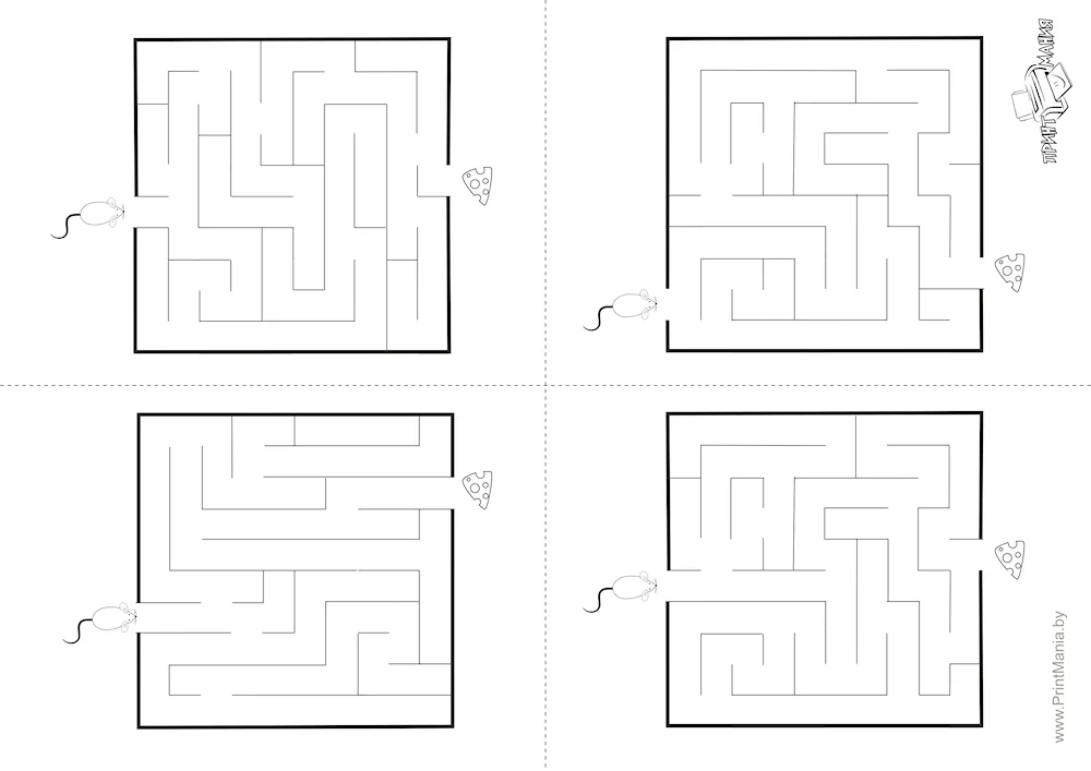 Labyrinth task for children 4- 5 years