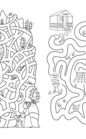 Labyrinth tasks for kids 5-6 years old