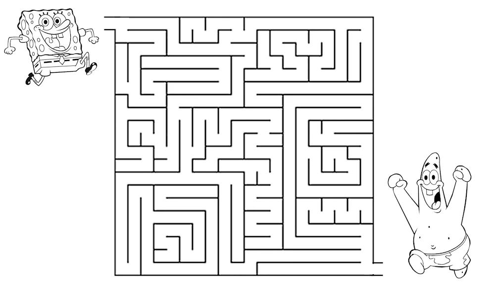 Labyrinth tasks for kids 6- 7 years