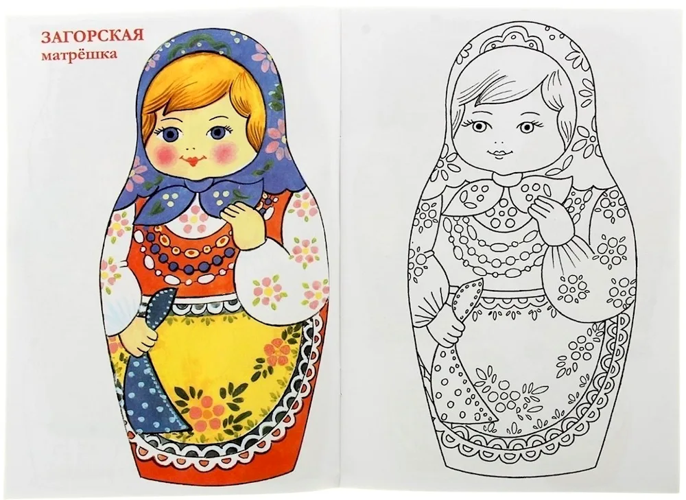 Zagorskaya Sergiev Posad Matryoshka doll colouring