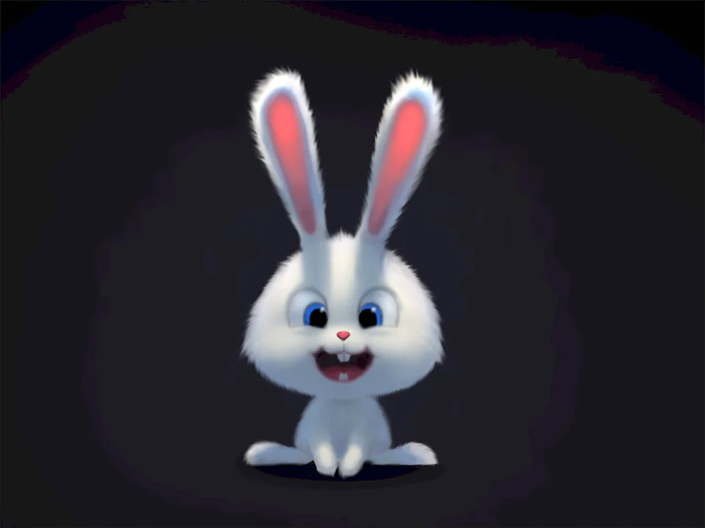 The cartoon rabbit