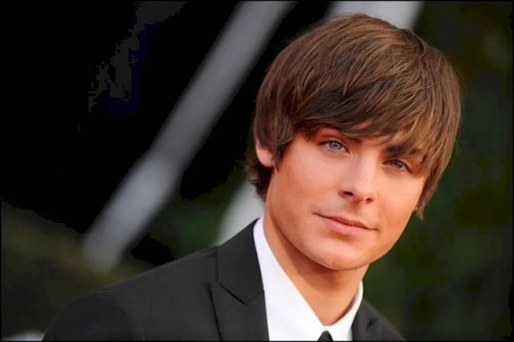 Zac Efron with bangs