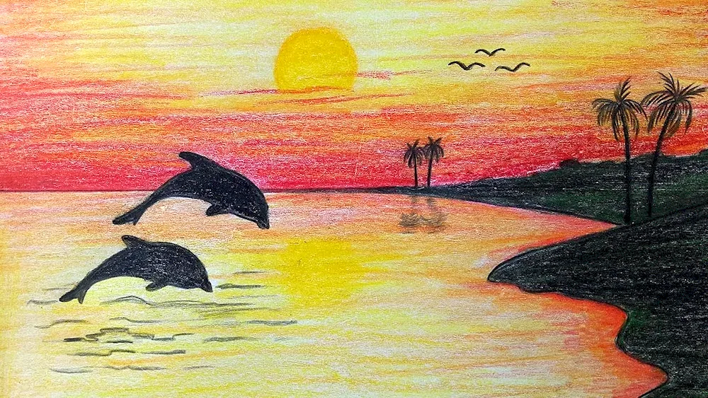 Sunset painting