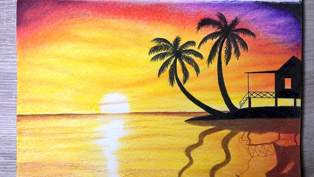 Sunset drawing