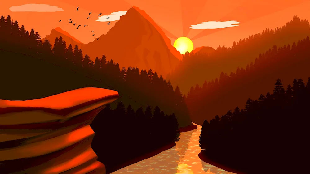 Scape in the mountains